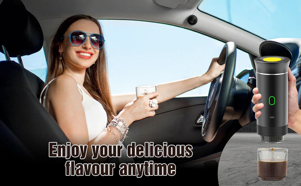 Portable Electric Capsule Coffee Maker Espresso Pot Cordless Heating Pump Press Coffee Maker Travel and Car 3 in 1 Coffee Pot