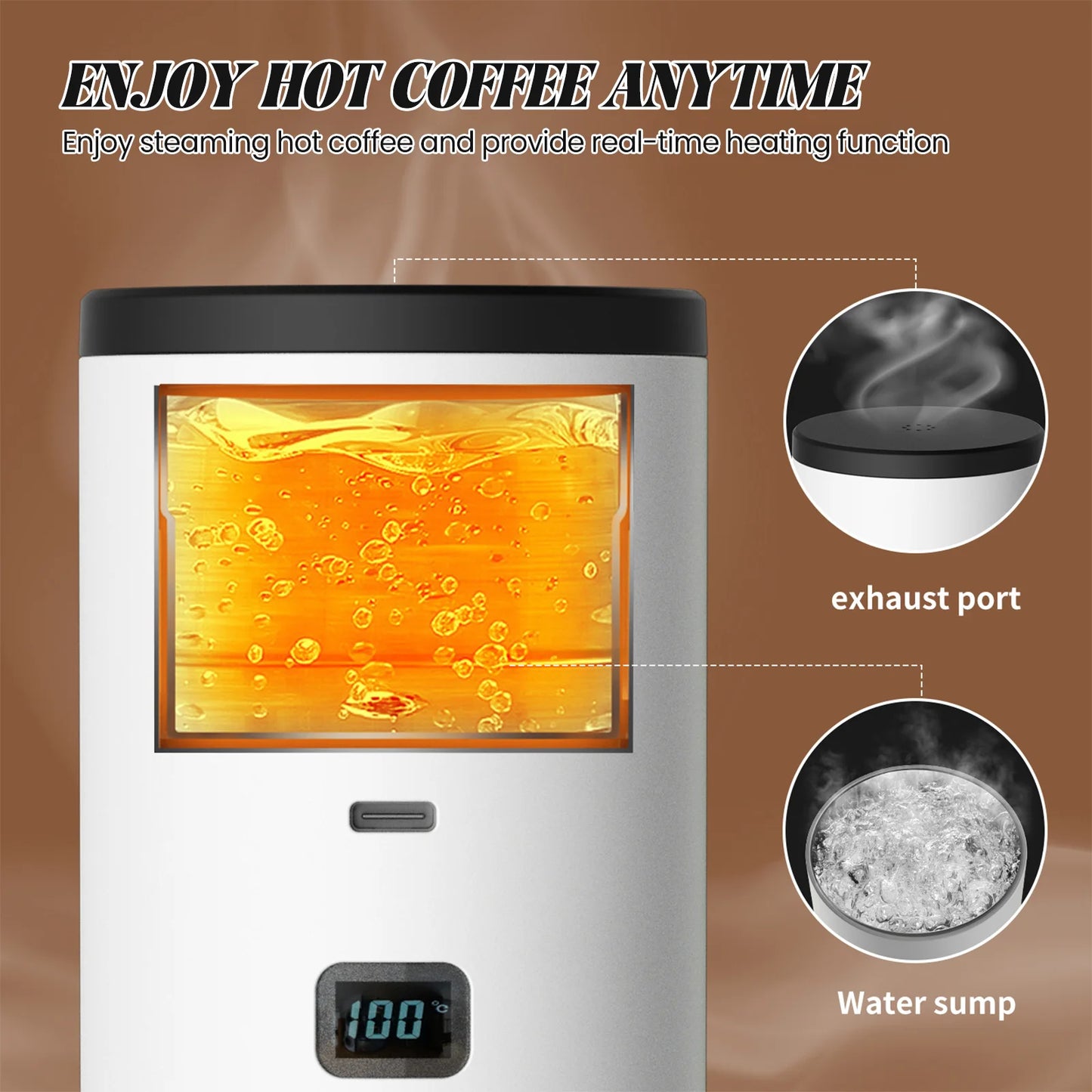 Portable Electric Capsule Coffee Maker Espresso Pot Cordless Heating Pump Press Coffee Maker Travel and Car 3 in 1 Coffee Pot