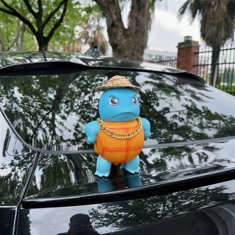 New Hot Sale Anime Pokemon Squirtle Will Spray Water Jenny Turtle Car Accessories Spray Water Big Size Proud And Cute Model Toys