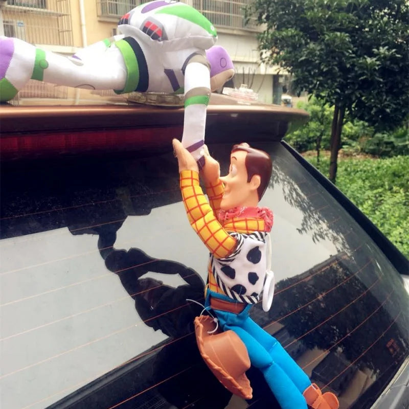 45cm Toy Story Sherif Woody Buzz Lightyear Car Dolls Toys Outside Hang Toys Cute Auto Accessories Car Decoration Doll