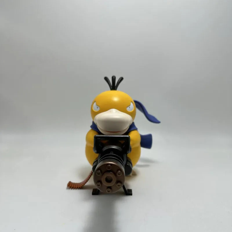Psyduck Gatling Gun Anime Figure - 9/15cm Cross Dressing PVC Statue Model Collectible Decor Creative Gift for Birthday