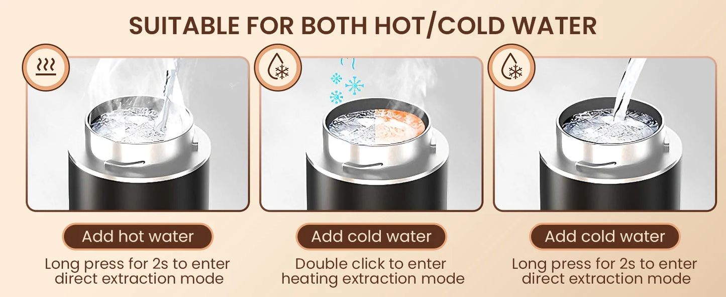 Portable Coffee Maker Small Espresso Machine Travel Coffee Maker for Car Outdoors Camping Backpacker Lightweight 3 in1Coffee Pot