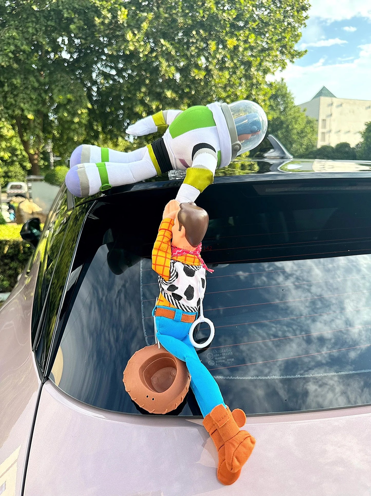 45cm Toy Story Sherif Woody Buzz Lightyear Car Dolls Toys Outside Hang Toys Cute Auto Accessories Car Decoration Doll