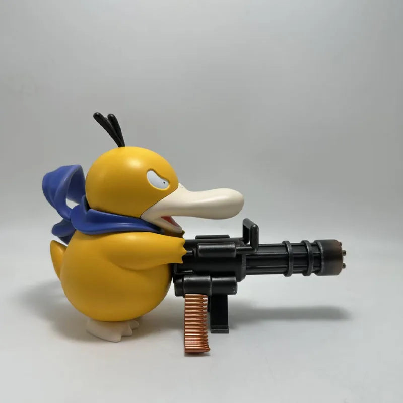 Psyduck Gatling Gun Anime Figure - 9/15cm Cross Dressing PVC Statue Model Collectible Decor Creative Gift for Birthday