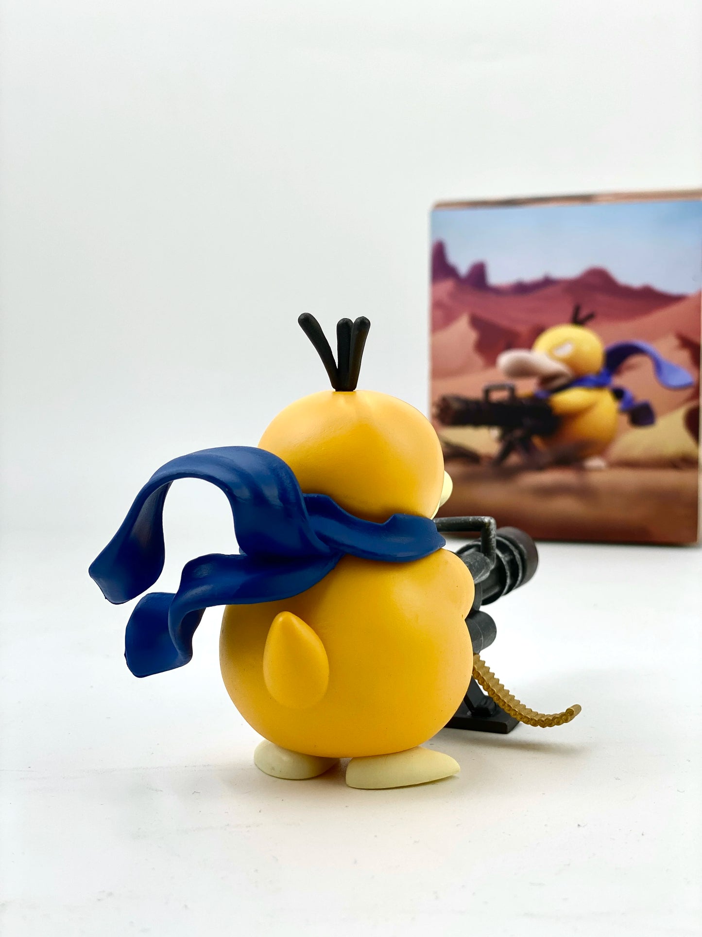 Psyduck Gatling Gun Anime Figure - 9/15cm Cross Dressing PVC Statue Model Collectible Decor Creative Gift for Birthday