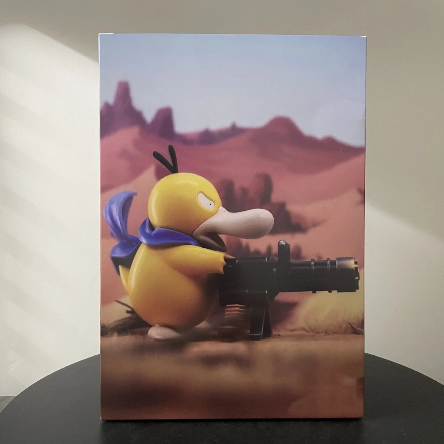 9/15cm Cartoon Pokemon Gatling Gun Psyduck Standing Posture Action Figure Collection Model Car Ornament Desktop Decor Toy Gifts