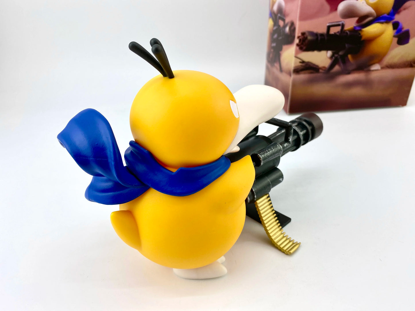 Psyduck Gatling Gun Anime Figure - 9/15cm Cross Dressing PVC Statue Model Collectible Decor Creative Gift for Birthday