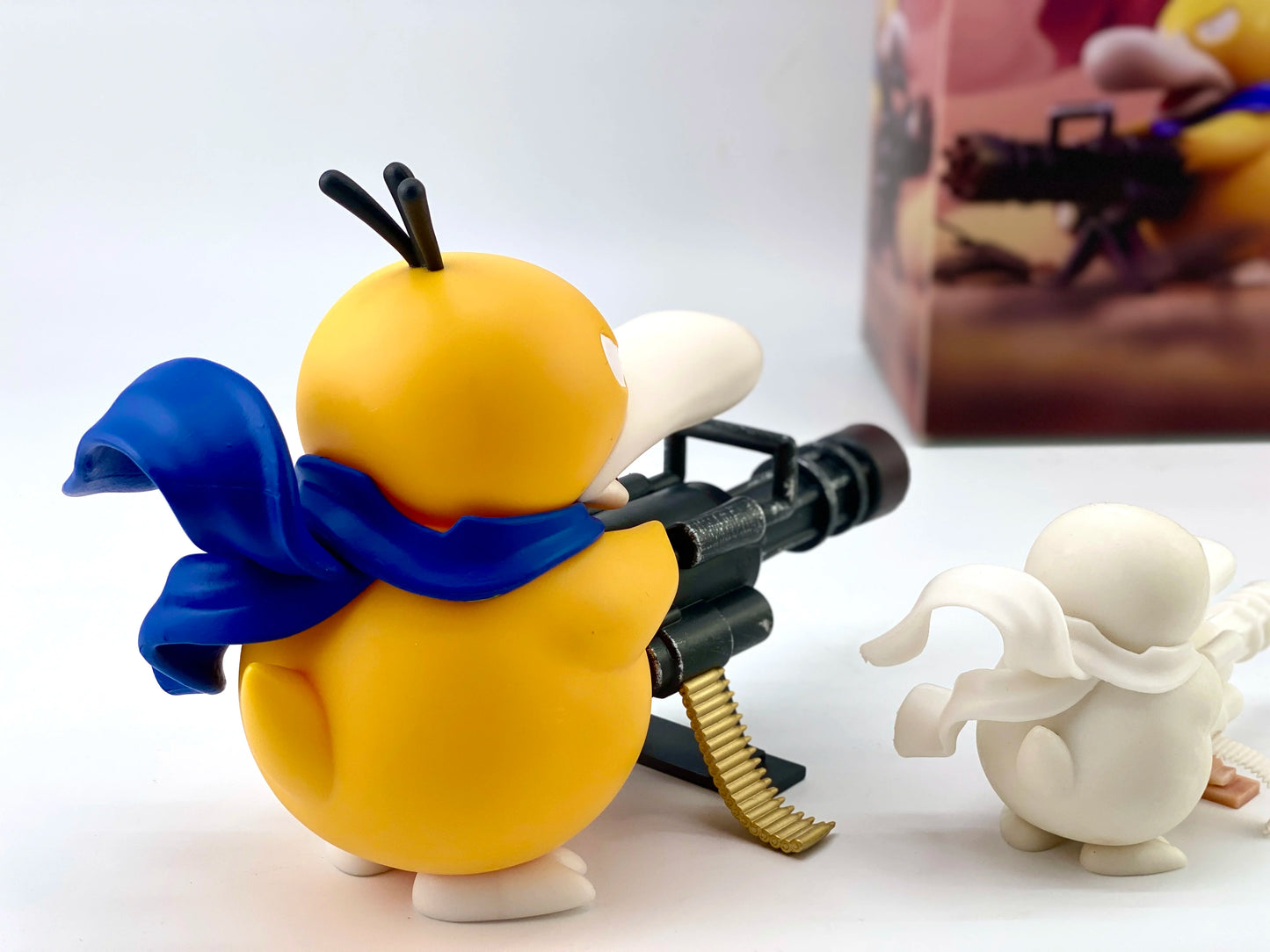 Psyduck Gatling Gun Anime Figure - 9/15cm Cross Dressing PVC Statue Model Collectible Decor Creative Gift for Birthday