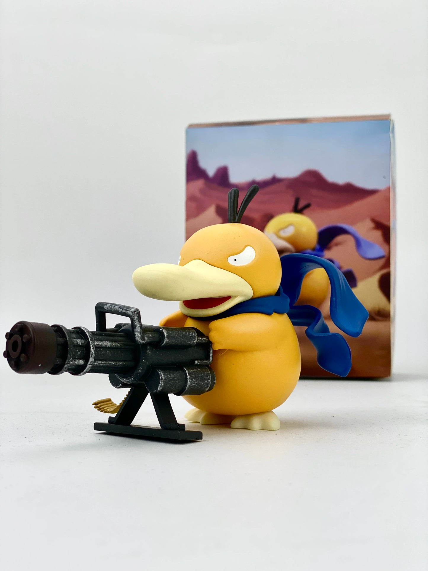 Psyduck Gatling Gun Anime Figure - 9/15cm Cross Dressing PVC Statue Model Collectible Decor Creative Gift for Birthday