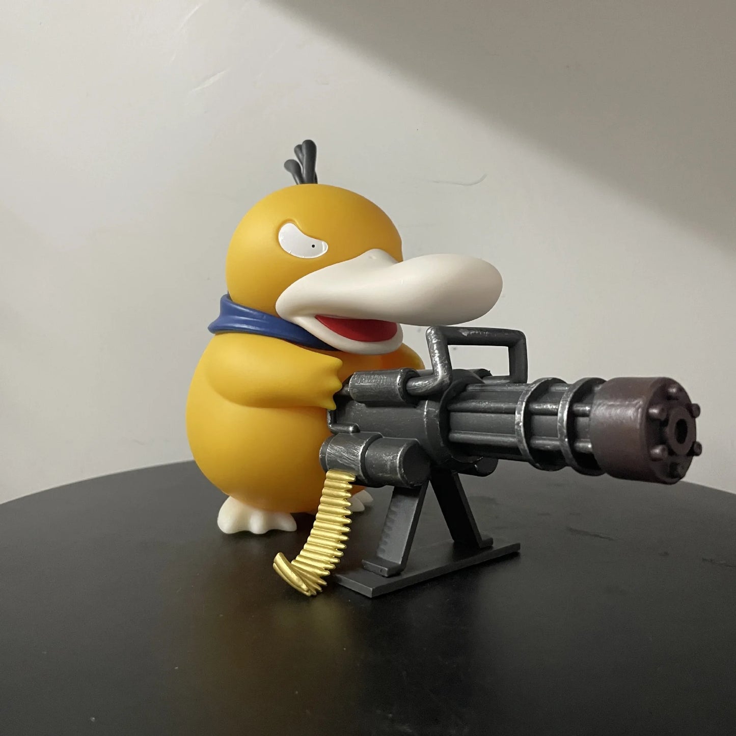 9/15cm Cartoon Pokemon Gatling Gun Psyduck Standing Posture Action Figure Collection Model Car Ornament Desktop Decor Toy Gifts
