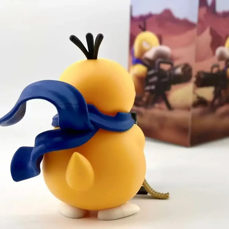 9/15cm Cartoon Pokemon Gatling Gun Psyduck Standing Posture Action Figure Collection Model Car Ornament Desktop Decor Toy Gifts