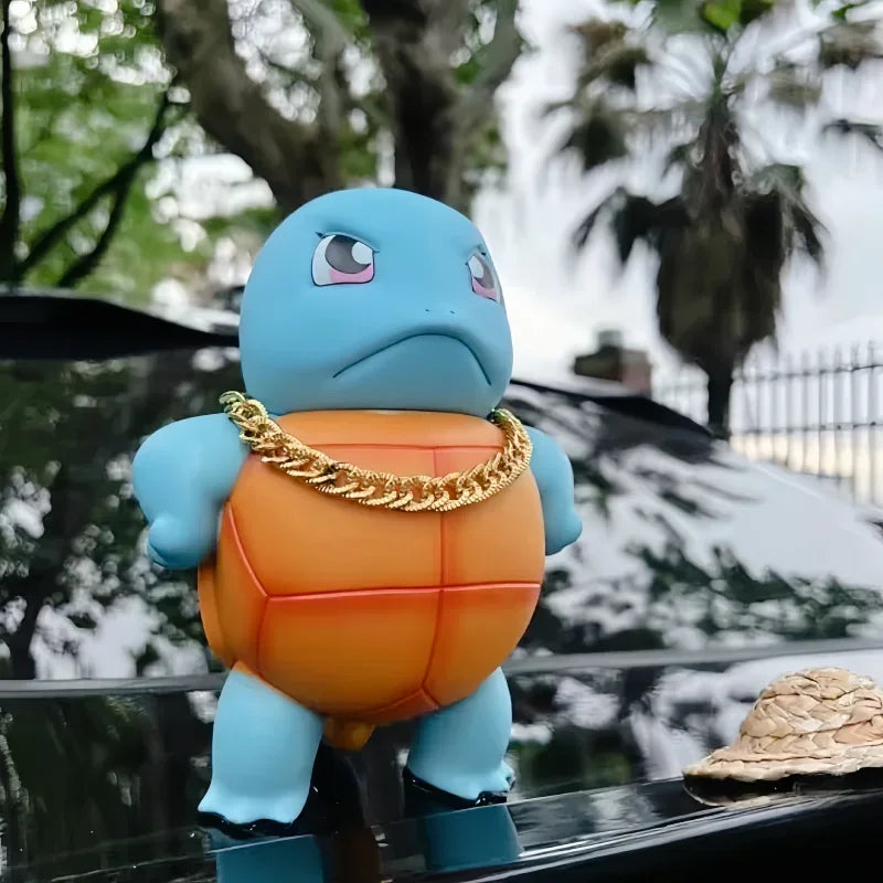 New Hot Sale Anime Pokemon Squirtle Will Spray Water Jenny Turtle Car Accessories Spray Water Big Size Proud And Cute Model Toys